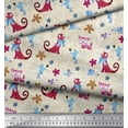 thumbnail image 3 of Soimoi Polyester Crepe Fabric Floral,Rat & Cat Cartoon Printed Craft Fabric by The Yard 42 Inch Wide, 3 of 3