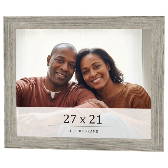 27x21 Frame Grey Real Wood Picture Frame Width 1.5 Inches | Interior Frame Depth 0.5 Inches | Barn