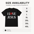 thumbnail image 5 of I Love Jesus Christian Graphic T-Shirt | Faith-Based Retro Washed Unisex Tee | Sizes S–4XL, 5 of 9