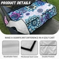 thumbnail image 6 of Renewold Golf Cart Seat Cover with 4 Pockets Sweat Absorption Comfortable Golf Cart Seat Towel Blanket Easy to Install Washable for Women Men, Boho Floral Blue Violet, 6 of 7