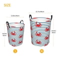 thumbnail image 3 of Fotbe Cute Red Crabs With Nautical Cesto de Ropa con Asas, Cesto Impermeable de Gran Capacidad, Bolsa de Lavado para Dormitorio, Cesto de Ropa con Ruedas y Asas-Small, 3 of 6