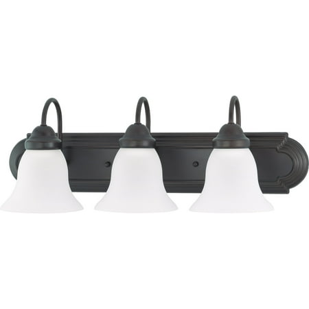 

Bathroom Vanity 3 Light With Mahogany Bronze Finish Metal Medium Base 24 inch 300 Watts