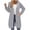 Gray, variant on Fanshiluo Women's Zip Up Hoodie Long Jacket, Long Sleeve Casual Open Front Hooded Coat with Pockets,Size S-5XL