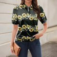 thumbnail image 2 of NAMTYQX Plus Size Tops for Women Short Sleeve Hip Womens Polo Shirts Lounge Lapel Soft Black Size S, 2 of 5