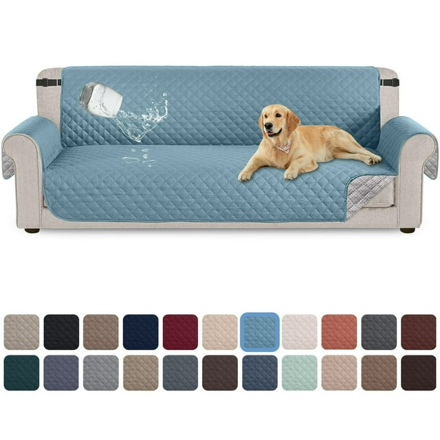 CHUANK 100% Waterproof Sofa Cover Non Slip Couch Cover Machine Washable Slipcover Leakproof Furniture Protector for Dogs Kids Pets Dark Gray Sofa