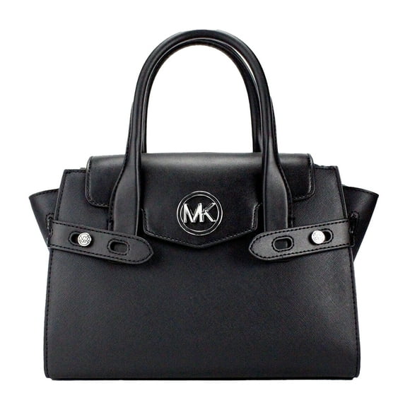 Bolsa Michael Kors Carmen Medium Satchel Belted Cuero Negro