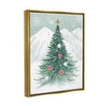 thumbnail image 4 of Stupell Industries Subtle Christmas Tree in Snow Holiday Painting Gold Floater Framed Canvas Art Print Wall Art, 17 x 21, 4 of 10