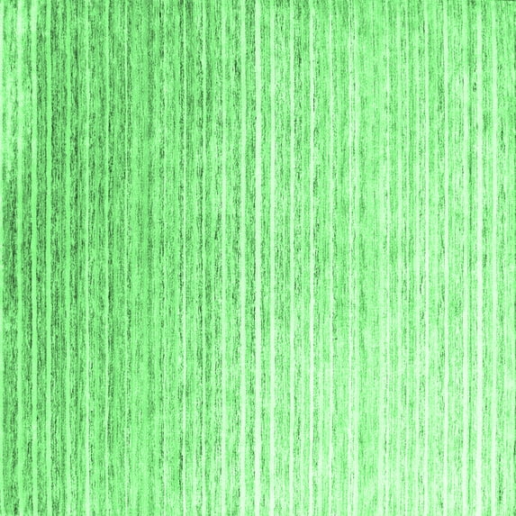 Ahgly Company Indoor Square Abstract Emerald Green Contemporary Area Rugs, 3' Square