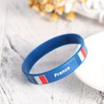 thumbnail image 1 of SASABAXI 6Pcs Blue Multi Circular National Flag Bracelet For Soccer Fans, 1 of 6