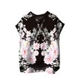 thumbnail image 2 of Black Womens Summer Tops Cute Tops for Women Collar Non Sleeve Linen Shirts Plus Size Floral Blouses Casual Summer Clothes Going Out Tops for Women, 2 of 4
