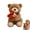 Brown, variant on 2026 Cute Plush Toy with Red Rose,Valentine with a Cute Bouquet of Flowers,Romantic TeddyBear Stuffed Animal for Valentine Birthday Anniverary Girlfriends Boyfriend