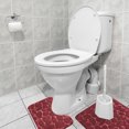 thumbnail image 4 of untoiry 2Pcs Non-slip Mat Set Plush Floor Pad Door Carpet Stone Bathroom Toilet Water Absorbent Rug, Dark Red, 4 of 7
