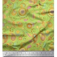 thumbnail image 1 of Soimoi Green Rayon Fabric Mandala & Paisley Print Fabric by the Yard 42 Inch Wide, 1 of 3