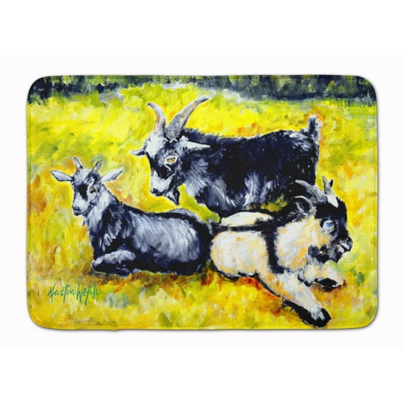 Carolines Treasures MW1266RUG Three Goats Machine Washable Memory Foam Mat 19 X 27" multicolor