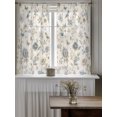 thumbnail image 4 of Vintage Chic Floral Tier Curtains 45 Inch Length,Sheer Curtains for Bedroom Living Room Window Farmhouse Flowers Birds Botanical Short Kitchen Curtains Drapes for Small Half Window 27.5"x45" 2 Panels, 4 of 7