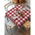 thumbnail image 6 of Farmhouse Buffalo Plaid Table Cloth, Red White Checkered Waterproof Tablecloth for Square Tables, Reusable Washable Fabric Table Cover for Restaurant Kitchen Dining Tables 60"x60", 6 of 6