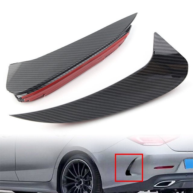 2pcs Rear Bumper Splitter Bodykit Fins for Mercedes-Benz C257 CLS450 CLS53 2018-2020-