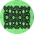 thumbnail image 1 of Ahgly Company Indoor Round Oriental Emerald Green Traditional Area Rugs, 5' Round, 1 of 4