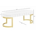 thumbnail image 2 of Morden Fort Upholstered Bench, White, 2 of 7