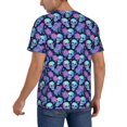 thumbnail image 2 of KLL starry sky Skull flower for Men's Baseball Shirts,Short Sleeve Casual Shirts Button Down Shirt for Men Beach Summer Wedding Shirt-4X-Large, 2 of 7