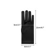 thumbnail image 2 of Guantes de satén de color sólido INSPIRE CHIC de dedo completo, longitud de muñeca, guantes cortos para mujeres, negros, talla única, 2 of 6