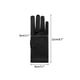 thumbnail image 2 of Guantes de satén de color sólido INSPIRE CHIC de dedo completo, longitud de muñeca, guantes cortos para mujeres, negros, talla única, 2 of 6