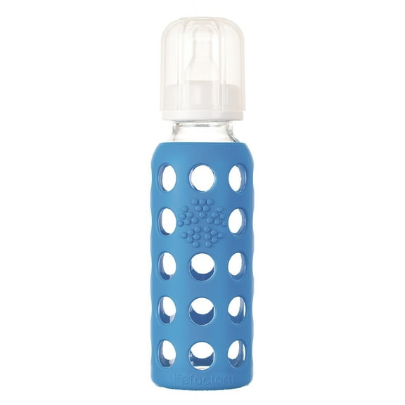 Lifefactory Glass Baby Bottle with Stage 1 Nipple, 9oz, Ocean, 1 ea