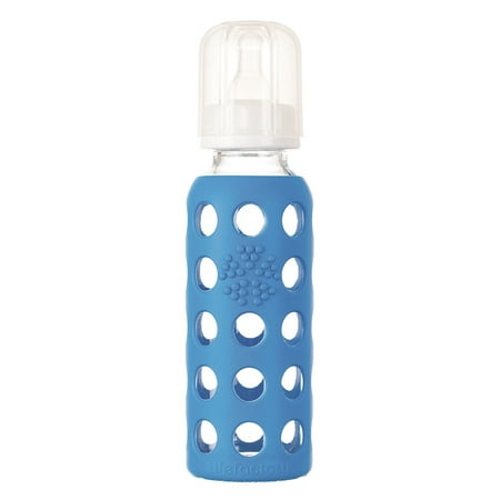 Lifefactory Glass Baby Bottle with Stage 1 Nipple, 9oz, Ocean, 1 ea