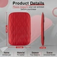 thumbnail image 2 of GHSDFBB Auto Center Console Pad, Universal Waterproof Car Armrest Seat Box Cover, Car Interior Accessories, Leather Auto Armrest Cover Protector for Most Vehicle, SUV, Truck, Car (Red), 2 of 5