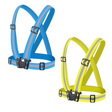 Athletic Works Neon Green LED Adjustable Rope Safety Vest Reflective ...