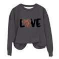 thumbnail image 1 of Rbaofujie Sweat à Capuche pour Femmes, Imprimé Décontracté, Col Rond, Manches Longues, Ample, Gris Foncé, Pull d'Halloween, 1 of 3