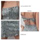 thumbnail image 5 of Vestido corto ajustado con cordones y estampado floral sin espalda con tirantes finos para mujer para citas, 5 of 6