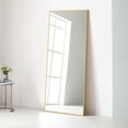 thumbnail image 6 of 65"x22" Aluminum Alloy Frame Mirror Rectangular Full Length Floor Mirror Gold, 6 of 8