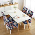 thumbnail image 3 of Chic Paisley Bohemian Dining Chair Covers 4 Pack Vintage Floral Ethnic Retro Colorful Pattern Washable Polyester Stretch Slipcovers Removable Protector for Artistic Home, 3 of 7