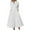 White, variant on Sngxgn Women's Deep V Neck Short Sleeve Long Dresses Pleated High Waist Slit Maxi Dress(Blue,S)