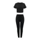 thumbnail image 2 of Traje de Yoga para niñas y ropa para ejercicio, ropa para ejercicio, mallas de manga corta, pantalón, conjuntos deportivos para Soledad Traje de entrenamiento para mujer, 2 of 10