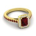 thumbnail image 3 of Diamond-Capitals 2.95 Carat Elegant Natural Diamond Garnet Gemstone Bridal Ring for Women Solid 18K Yellow Gold Size 10, 3 of 8