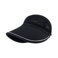 thumbnail image 4 of AJGRHE Women's Knitted Breathable Wide Brim Sun Hat Casual Summer Outdoor Beach Travel Accessory Wide Brim Sun Hat for Women Beach Visor Cap Sports Golf Hiking Black One Size, 4 of 4