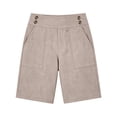 thumbnail image 5 of Aimik Casual Shorts for Women Decorative Button Solid Short Pants with Pockets Summer Comfortable Loose Fit Shorts, 5 of 5