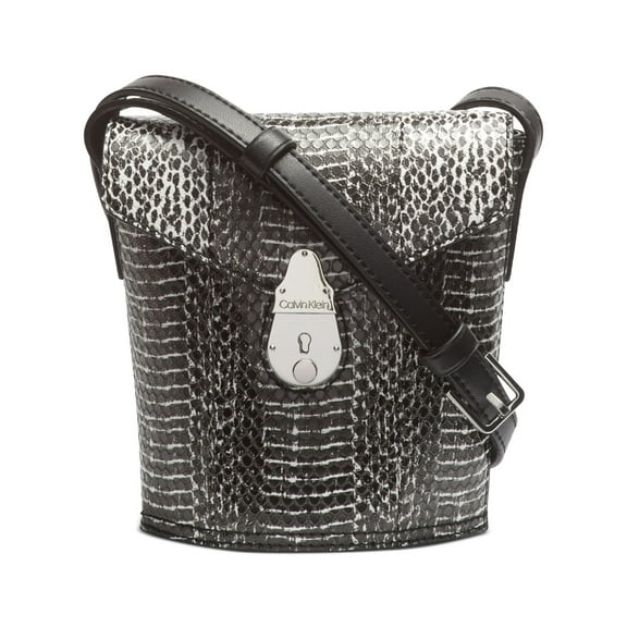 CALVIN KLEIN Black Leather Bucket Bag