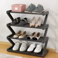 thumbnail image 4 of Clearance! Kbndieu Z Type Shoe Rack, 4-Tier Sturdy & Stackable Shoe Cabinet Shelves, Heavy Duty Shoe Storage Organizer for Closet, Entryway, Garage & Corridor, 4 of 6