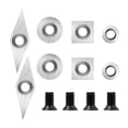 thumbnail image 1 of CYTOOL Tungsten Carbide Cutters Inserts Set for Wood Lathe Turning Tools, 2pcs 30mm Diamond with Sharp Point,2pcs 12mm Round Blade, 2pcs 8.9mm Round, 1 of 1