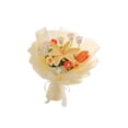 thumbnail image 4 of de flores de flor de crochet, Flores falsas de tejido de boda Decoración Flor de flor preservada para el hogar para el Día de Acción de Gracias Amarillo, 4 of 8