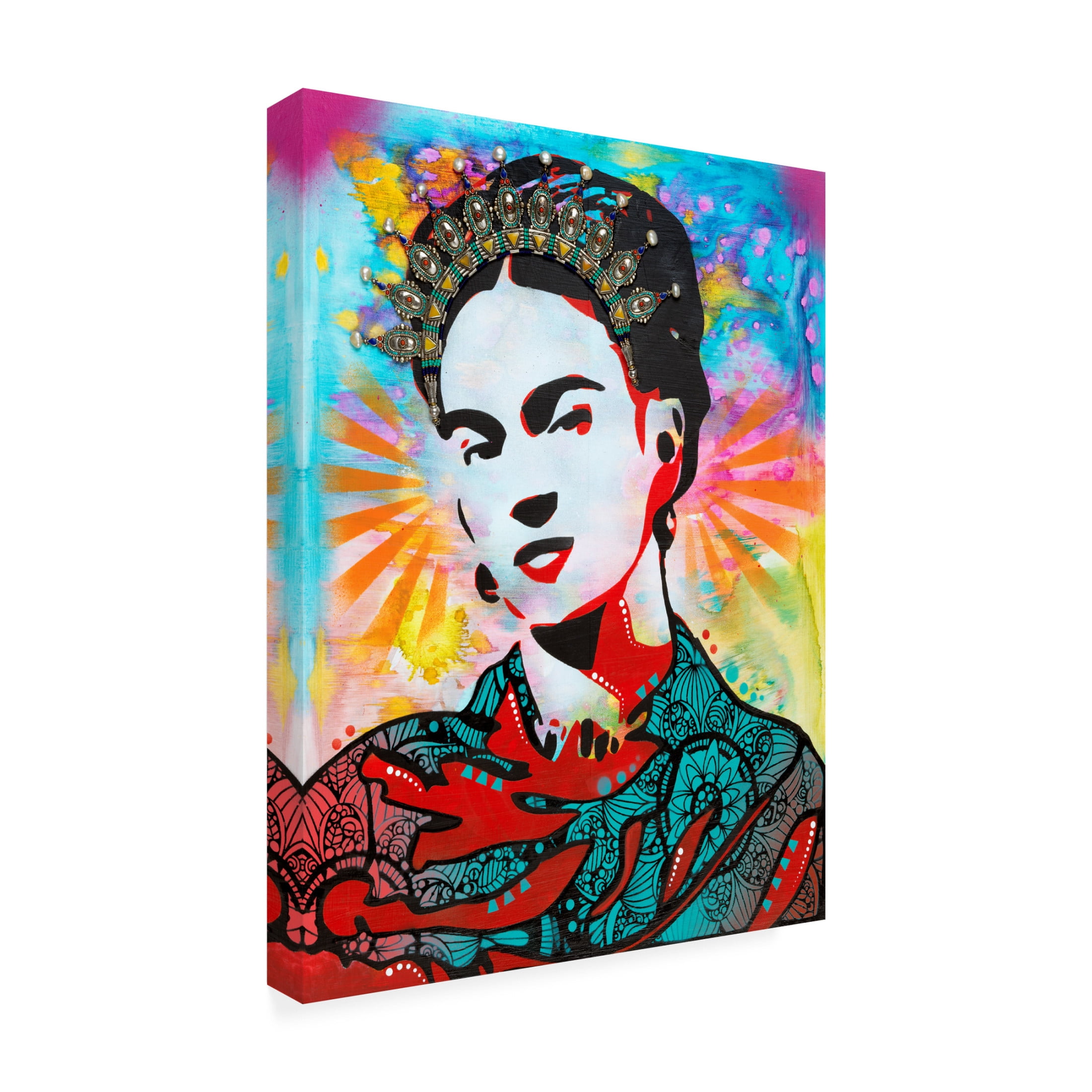 Canvas Wall Art - Dean Russo 'Kahlo' Wall Art for Living Room, Bedroom, or Office Décor by Trademark Fine Art - 24 x 32 Inches