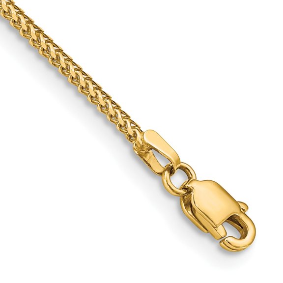 Auriga 14K Yellow Gold 1mm Franco Chain Bracelet 7 inch for Women