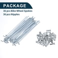 thumbnail image 5 of Unique Bargains Bicycle Spoke Bike Wheel Spokes Nipple 1 Set 13G 45 Steel Galvanized Silver Tone-100mm, 5 of 7