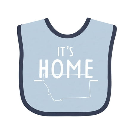

Inktastic It s Home- State of Montana Outline Gift Baby Boy or Baby Girl Bib