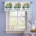 thumbnail image 5 of Valance for Windows,Farmhouse Truck with Flower Valances Curtain Rod Pocket Valance for Kitchen Bedroom Living Room Bathroom,Spring Floral Green Check Short Curtains Window Treatment 54x18in, 5 of 9