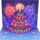 thumbnail image 1 of Tarjeta de cumpleaños INPHER Fireworks Pop Up Cake con luz y música 8 x 6 pulgadas, 1 of 1