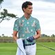 thumbnail image 3 of Fotbe Teal Mama Llama Camiseta Polo de Golf para Hombre con Estampado – Camisa Deportiva Transpirable con Cuello Abotonado-Small, 3 of 6